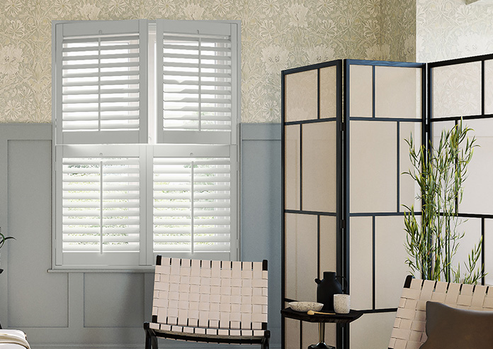 Bromley, Smoke Grey - Tier on Tier Plantation Shutter - Image 3